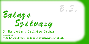 balazs szilvasy business card