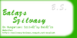 balazs szilvasy business card